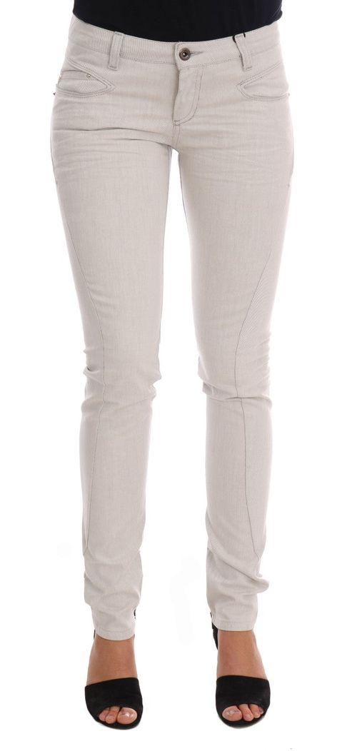 Cotton Stretch Slim Jeans — White