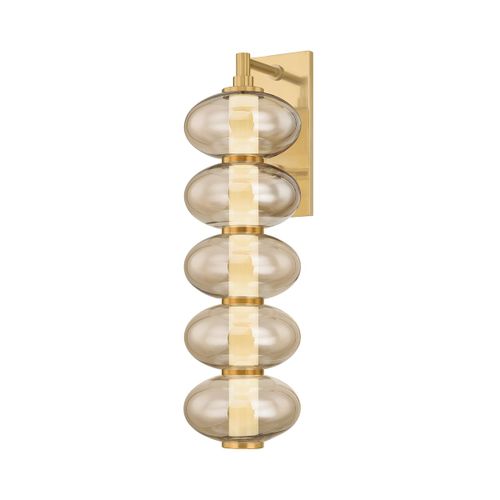 Vintage Brass LED Wall Sconce from the Toulouse Collection