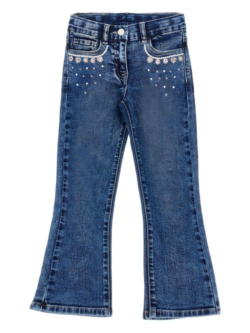 Embellished-pockets jeans - Blue
