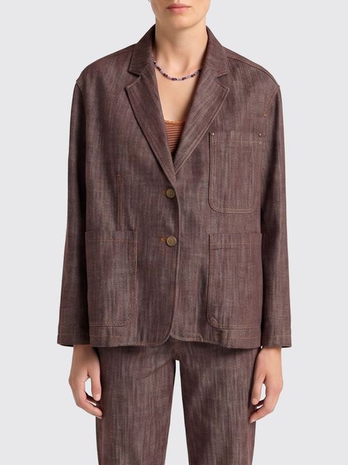MOMONÌ Jacket Woman color Brown