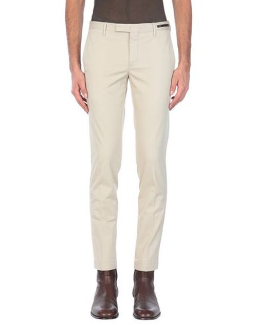 Man Pants Beige Size 38 Cotton, Elastane