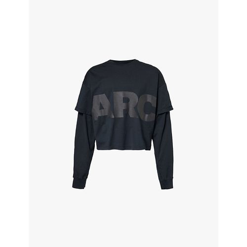 Mens Black Undershirt Crewneck Brand-print Cotton-jersey T-shirt L