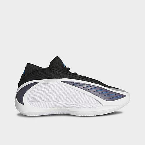 Big Kids Anthony Edwards 2 Low Basketball Shoes in White/Core Black/Dusty Ink