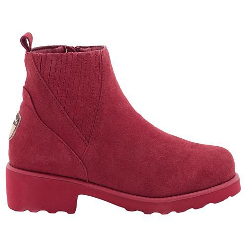 ® Anja Suede Ankle Boot with Bear Coat