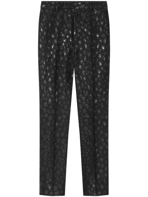Leopard-print trousers - Black