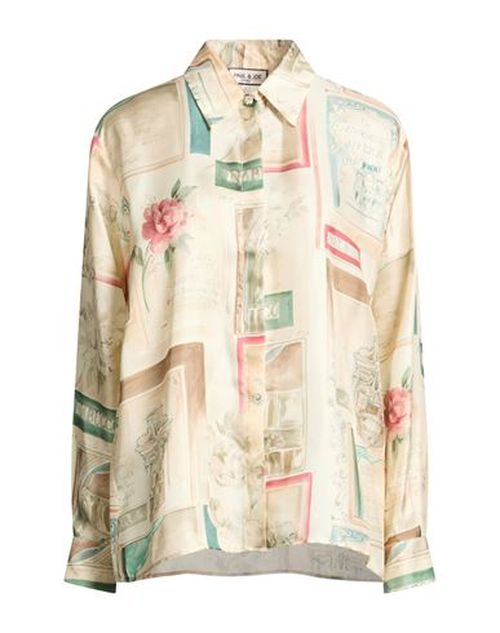 Woman Shirt Beige Size 3 Silk