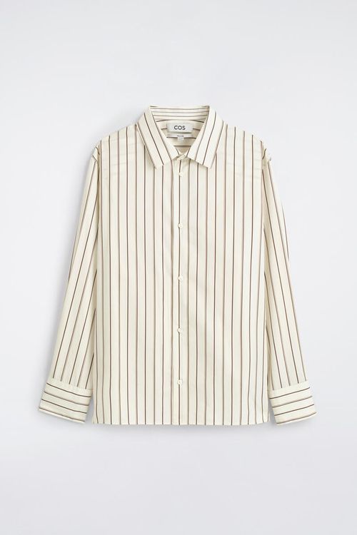 Striped Structured Cotton-Silk Shirt