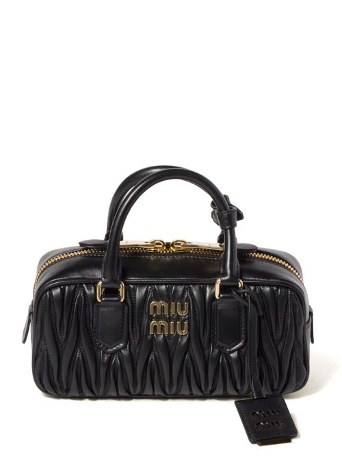 Arcadie matelassé nappa leather bag - Black