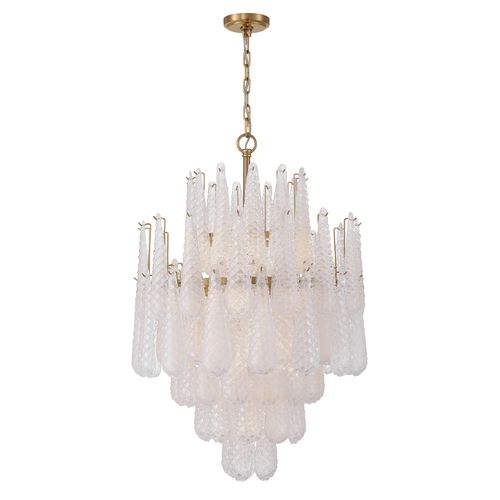 Aged Brass Chandelier from the Ollie Collection