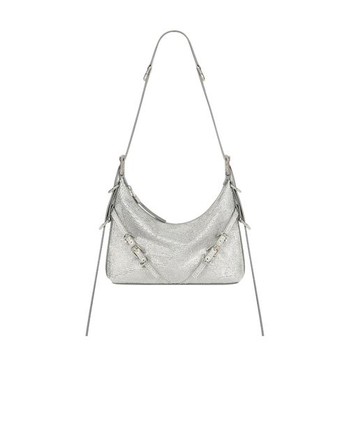 Mini Voyou bag in satin with strass and leather