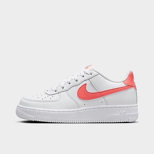 Big Kids Air Force 1 Low Casual Shoes in White/Magic Ember