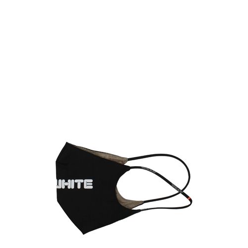 Logo-Printed Cotton Face Mask — Black
