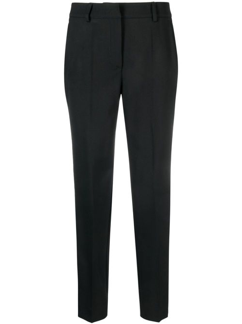 Straight-leg tailored trousers - Black