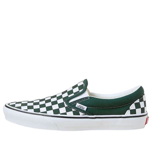 Classic Slip-On 'Checkerboard Scarab Green White'