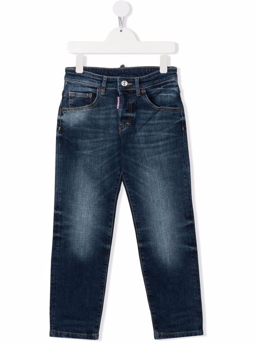 Mid-rise slim-fit jeans - Blue