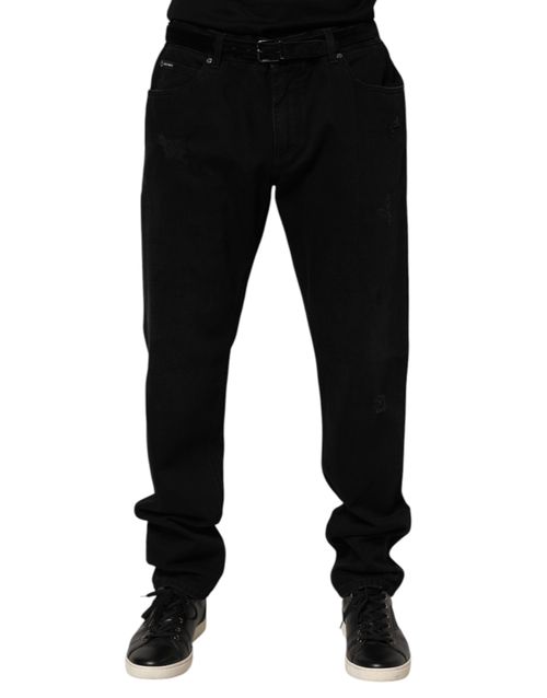 Regular-Fit Denim Jeans — Black