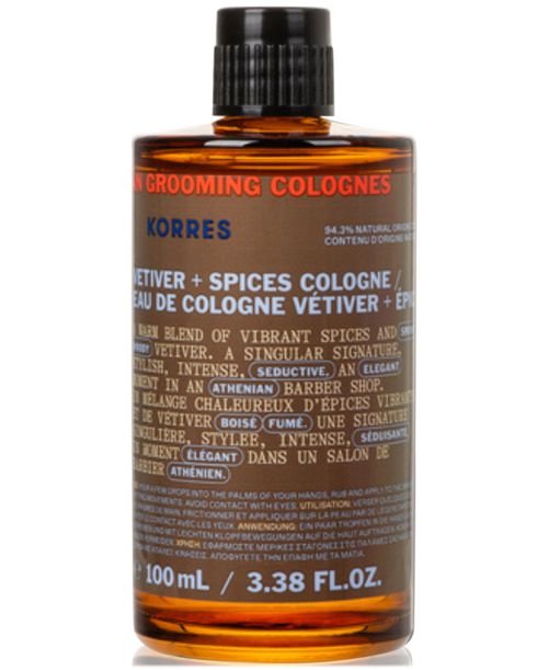 Men's Vetiver + Spices Cologne, 100 ml