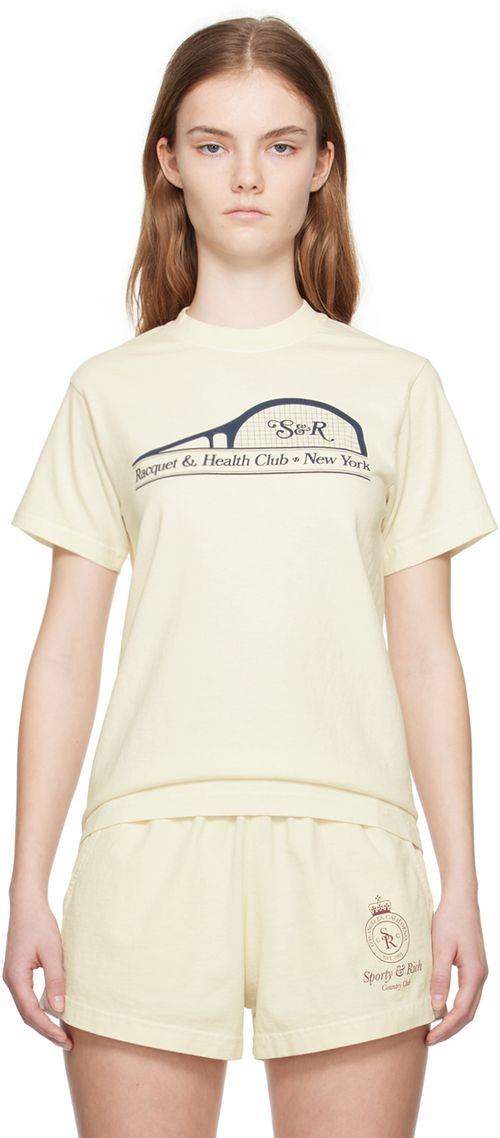 Sporty & Rich Off-White S & R Racket T-Shirt