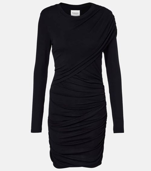 Denise draped jersey minidress