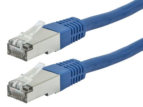 Cat 7 Ethernet Cable 50 Ft Blue - Shielded S/FTP Network Patch Cord For Gigabit & 10GbE
