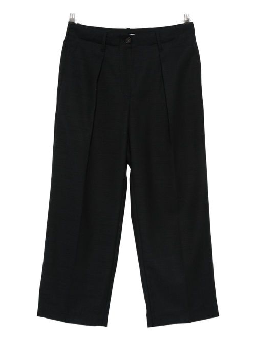 Pleated wool trousers - Blue