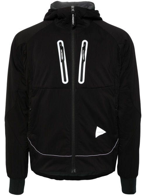 Logo-print hooded jacket - Black