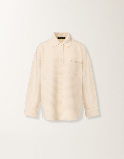 Wool and cotton shirt, butter