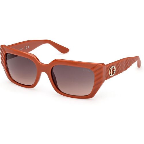 Guess Mujer Guess GU00254 44F Gafas de sol Inyectado Naranja Marrón Cuadrada Norma