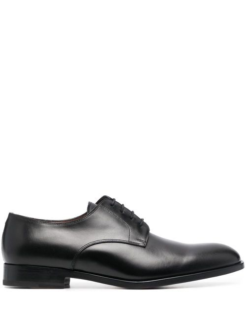 Lace-up leather derby shoes - Black