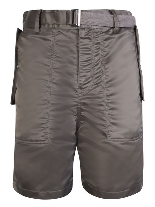 Nylon Khaki Shorts