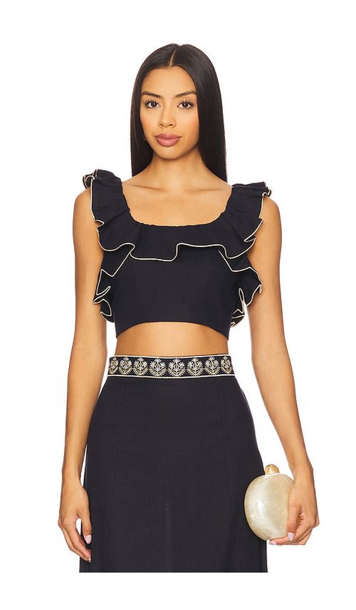 Rosewater House Malika Bustier Top in Navy. - M/L also in