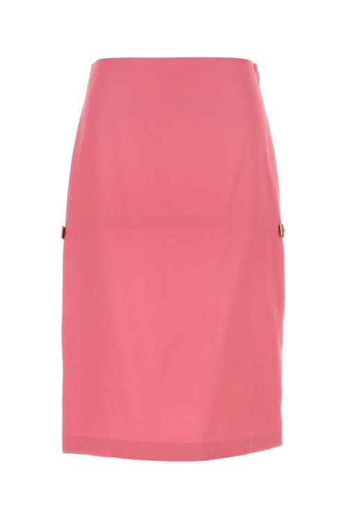 Viscose-Nylon Pencil Skirt — Pink