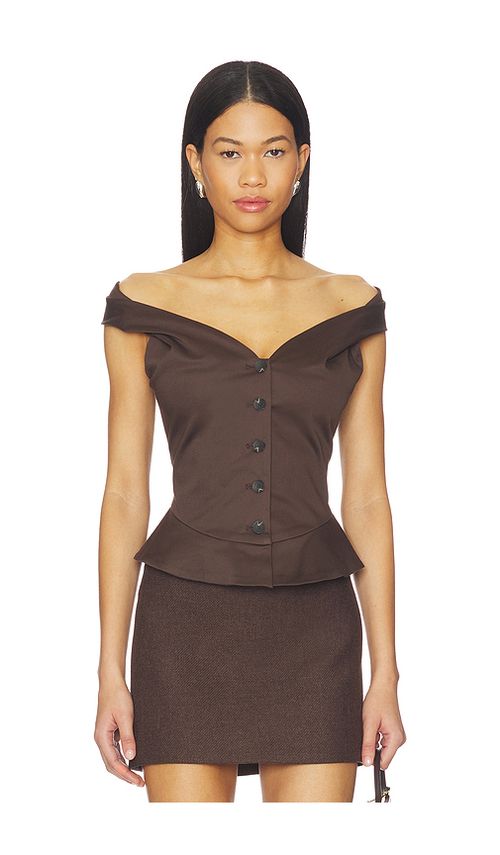 Tularosa Gracyn Top in Brown. XS. Also in XXS, S, M