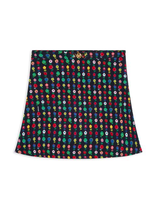 Floral-print skirt - Black