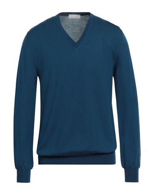 Man Sweater Blue Size 38 Virgin Wool