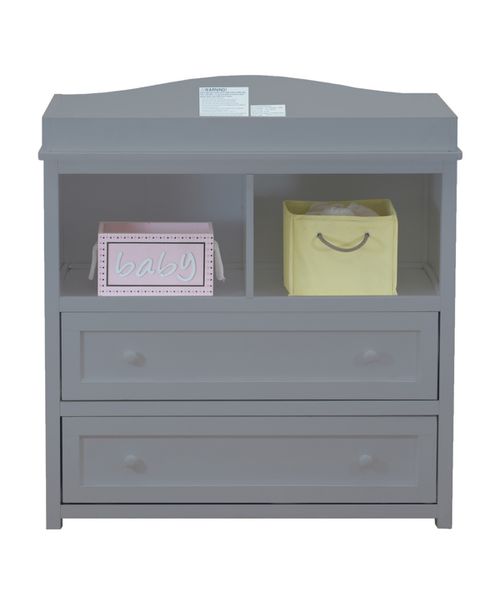 Leila Changing Table and Dresser - Grey