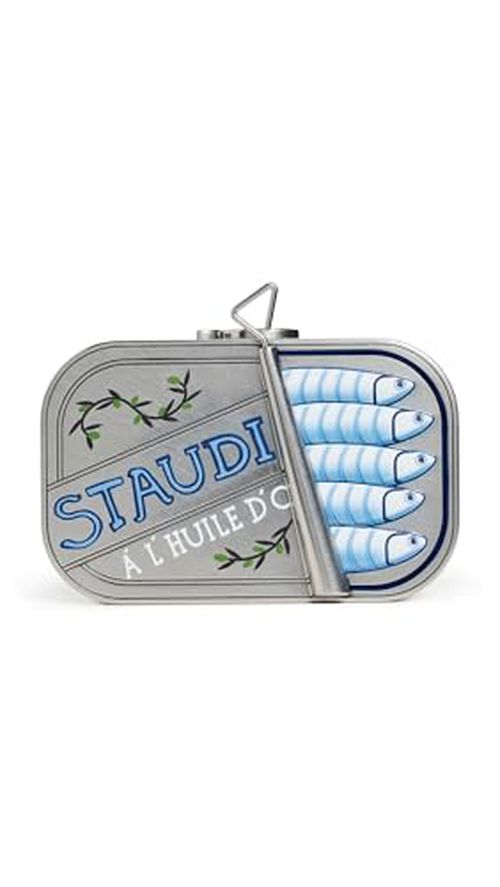 STAUD Women's Staudines Tin Clutch, Silver Multi, One Size
