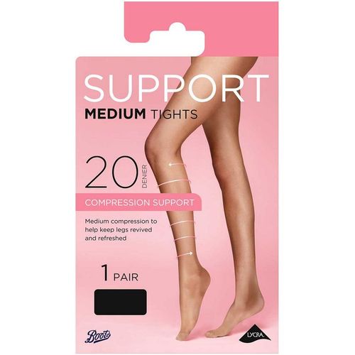 Boots Medium Support Tights Black Sma