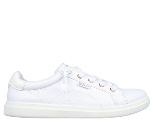 Skechers Women's BOBS D Vine Slip-On Shoes in White, 6 | Textile/Synthetic/Metal, Vegan, Machine Washable