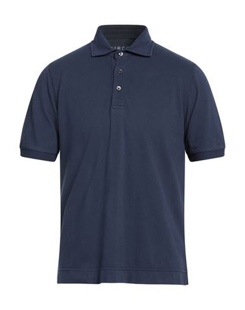 Man Polo shirt Navy Size L Cotton, Elastane