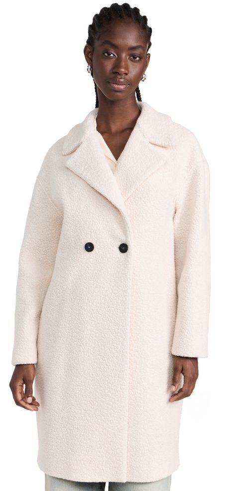 Dropped Shoulder Bouclé Coat