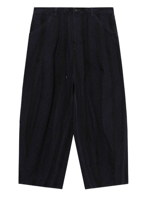Pleated-detailing trousers - Black