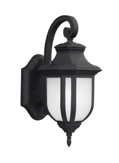 Black One Light Outdoor Wall Lantern from the Childress Collection