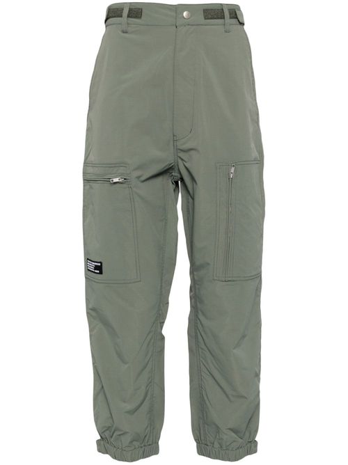 Tapered-leg cargo trousers - Green