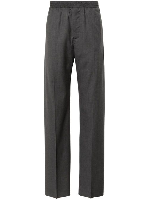 Drawstring straight trousers - Grey