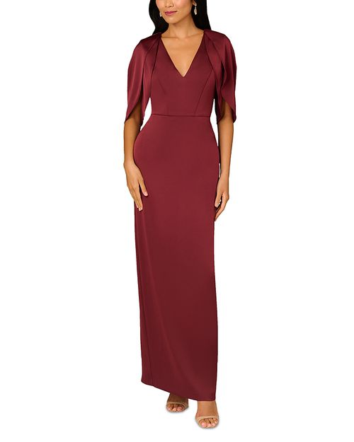 Aidan By Aidan Mattox | Liv Foster Satin Tulip Sleeve Gown | Realry