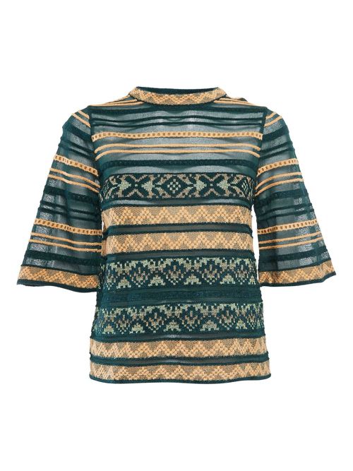 2024 patterned T-shirt - Green