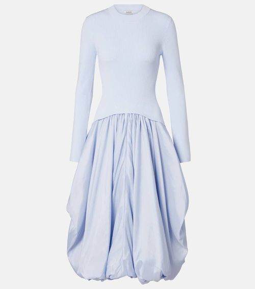 Kenlie taffeta-trimmed midi dress
