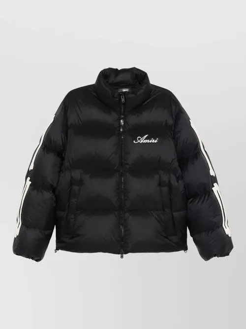 Amiri - bones patch high collar puffer jacket