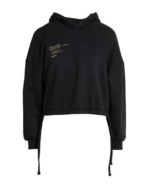 Woman Sweatshirt Black Size XXS Cotton, Polyester
